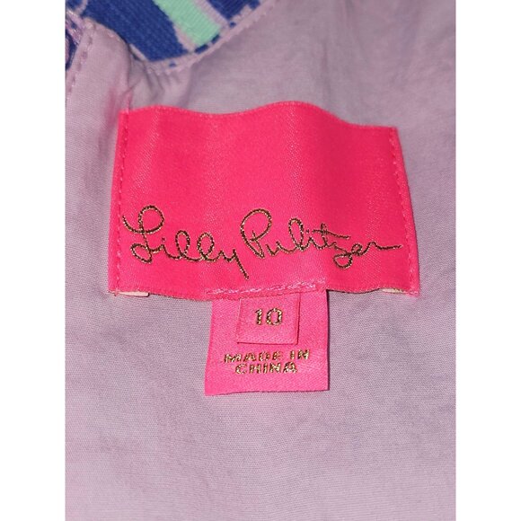 Lilly Pulitzer Women's Lilac Mila Shift Dress As I Can See Camelflage Sz 10 2787 - Picture 7 of 16